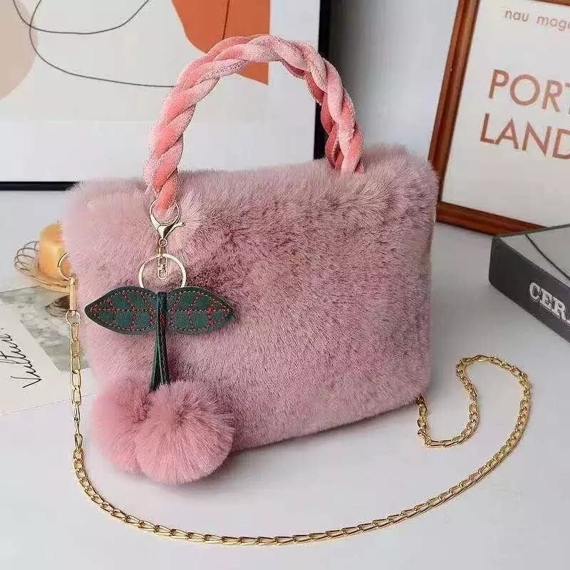 New Designer Women Teddy Fleece Fur Tote Bag Ladies Small Plush Fluffy  Handbags Fashion Fuzzy Clutch Purse - AliExpress