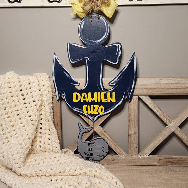 Whale Door Hanger Etsy