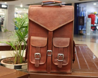 Leather Backpack for men , Full Grain Leather Rucksack, Leather messenger Bag, Leather Satchel bag, Leather Laptop Bag, Leather School bag