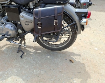 Ledertasche, Leder Fahrradtasche, Leder Motorrad Seitentasche, Fahrrad Ledertasche, Geschenk für Papa, Geschenk für Großvater