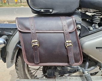 Ledertasche, Leder Fahrradtasche, Leder Motorrad Seitentasche, Fahrrad Ledertasche, Geschenk für Papa, Geschenk für Großvater