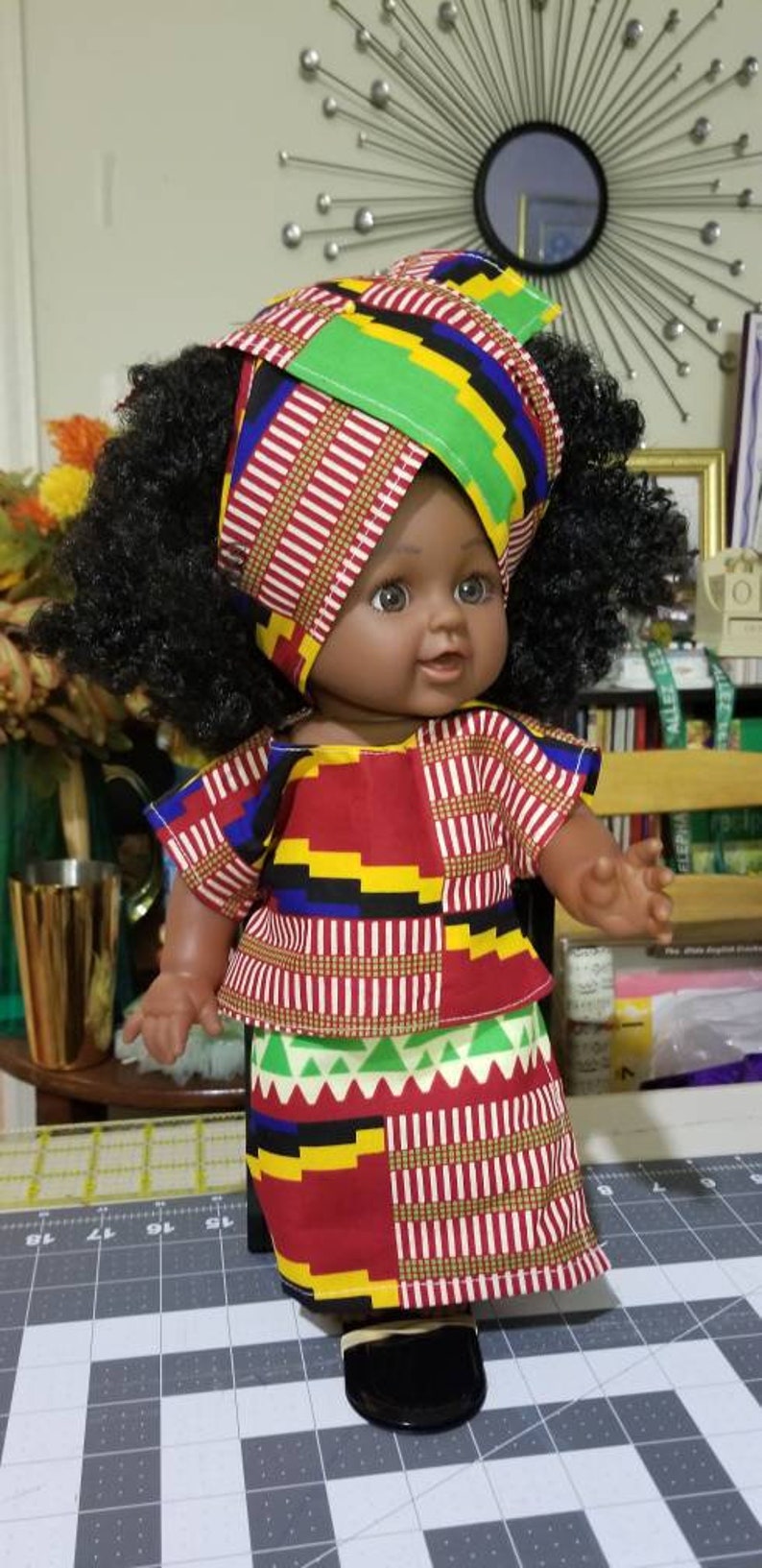 Akissi Black Doll African Girl Baby Doll for Kids Fashion Play | Etsy