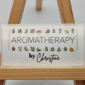 Aromaterapia, etiquetas personalizadas para spa, etiquetas de dirección de poliéster satinado blanco brillante, etiquetas adhesivas, etiquetas para botellas, meditación, masajes, aceites calientes