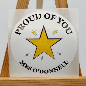 Leraarstickers, Trots op jou, Star Award, Bedankt, Etiketten, Sociaal, Envelopzegels, Bedrijfspromotie, Branding, Aangepast