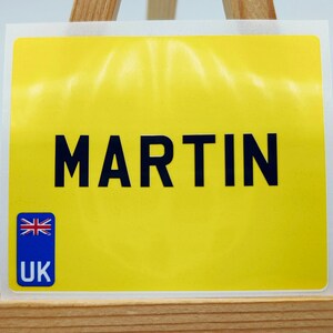 Pegatina de matrícula en miniatura personalizada, mini, autoadhesiva. Placas de números de automóviles personalizadas, pequeñas, placas de automóviles para niños, placas de números novedosos