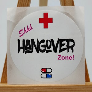Pssst Kater Zone, After The Night Before, Junggesellinnenabschied Survival Kit, Hochzeit White Premium Satin Gloss Poly, Paare, besondere Anlässe