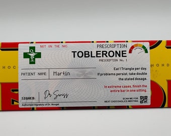 Può includere: Una ricetta per cioccolato Toblerone, scritta dal Dr. Swiss per un paziente di nome Martin. La ricetta istruisce il paziente a mangiare un triangolo al giorno e a raddoppiare il dosaggio se i problemi persistono. In casi estremi, il paziente è istruito a finire l'intera barretta in un'unica seduta.