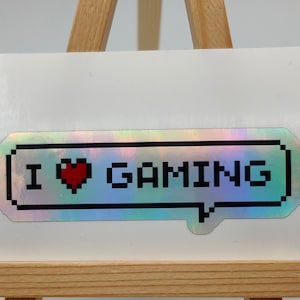 I Love Gaming, Holographic Sticker, Pc Games, Decals, Garage, Mechanic, Stickers, Decals, Labels, Children&#39;s Stickers, Console Gaming, PC