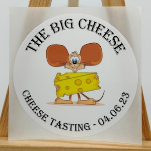 Degustación nocturna de queso, promoción, etiquetas, adhesivos, poliéster brillante satinado de primera calidad, repostería, etiquetas personalizadas para bebidas, chutneys, regalos