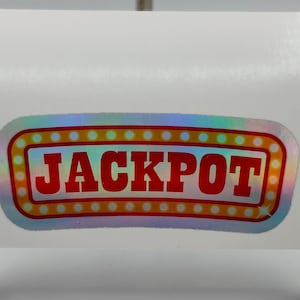 ジャックポット ライト、ホログラフィック ステッカー、PC ゲーム、デカール、ガレージ、メカニック、ステッカー、デカール、ラベル、子供用ステッカー、コンソール ゲーム、PC