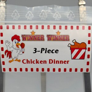 Cena de pollo de 3 piezas, Ganador Ganador, Chistes prácticos, Broma de Navidad, Gags divertidos, Esposo, Esposa, Hermano, Hermana, Regalo de Navidad, Relleno de medias