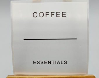 Vorratsetiketten, Kaffee, Nach Maß, Personalisiert, Minimalistisch, Küchenetiketten, Glasetiketten, Behälteraufkleber, Lebensmitteletiketten