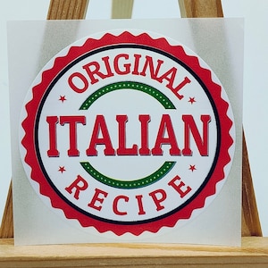 Original Italian Recipe Label, Business Stickers, Box Packaging Product Stickers Labels, Food Labels, Envelope Seals, Business Promotion