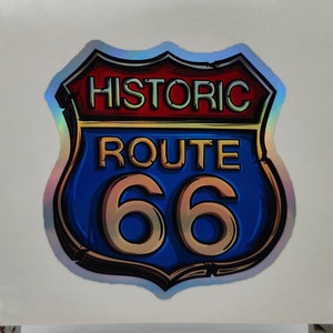 Route 66 Highway Stickers, Labels, Decals, Americana, Decals, Laptop, Desk, Monitor, Scrapbook, Travel Stickers, Famous Roads