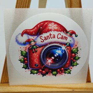 Caméra Père Noël, Caméra Web, Le Père Noël Vous Surveillant, Joyeux Noël, Étiquettes Pour Cadeaux, Autocollants Cadeaux, Sceaux Pour Cadeaux, Étiquettes De Noël, Stickers Noël