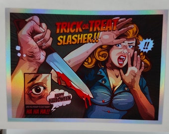 Horrorfilm Poster Aufkleber, Retro Horror Nacht, Holographische Aufkleber, Horrorfilme, Filme, beängstigend, Abziehbilder, Halloween, Trick Or Treat, Myers