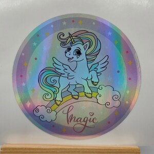 Unicorn Magic, Poly Holographic Gloss Sticker, pegatinas para niños, pegatinas de fiesta, salidas nocturnas, tiempo de fiesta, celebración, noche de chicas, diversión