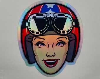 Gold Effect Scroll Ribbon Vinyl Sticker – Old School Retro For Cafe Racer, Hotrod
