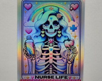 Nurse Life, Tarot, Hospital, Nurses, Hospitals, Holographic Stickers, Decals, Laptop Stickers, Decals, Medical Stickers, Health Care