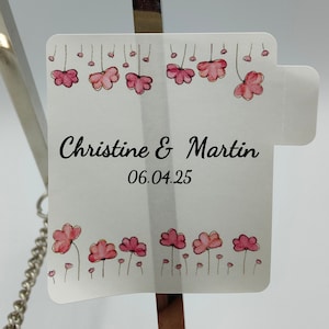 Custom Lip Balm Tube Labels with Tab, Personalised, Wedding Favor, Gift, Sticker Sheets, Lips, Marriage Gifts, Custom Wedding Favours