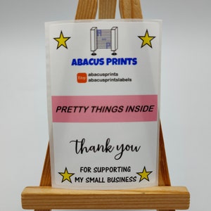 Cosas bonitas en el interior, pegatinas de etiquetas de sello de caja de paquete, personalizadas, personalizadas, etiquetas promocionales, sellos de caja, marca de caja, sellos comerciales