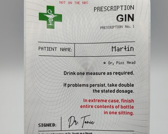 Gin personalizzato, alcol, vino, liquore, bottiglia, etichette personalizzate in polietilene bianco, compleanno, bevanda per feste, bevanda divertente, sfacciata, regalo
