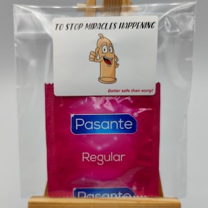 Condom Joke, Stop Miracles Happening, Safe Sex, Baby Prevention, Contraceptive, Novelty, Stag Party Stocking Filler Gifts, Secret Santa Gift