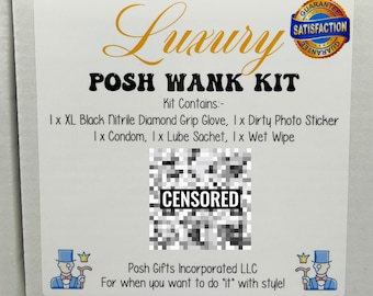 Luxury Posh Wank Kit, Funny Valentine's For Him, Joke, Gag, Adult Rude Jokes, Birthday Present, Gift For Him, Embarrassing, Cheeky, Rude