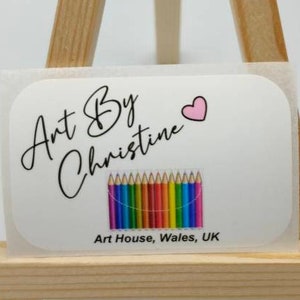 55mmx 35mm Premium Satin Gloss White, Artist, Creative, Painter, Drawing, Design, Custom Personalised, Graphic Designer