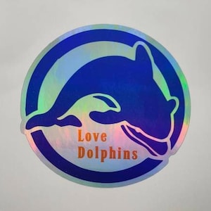 Liebe Delfine, Kinder Aufkleber, Schwimmen mit Delfinen, Florida, Entdeckungsbucht, Abziehbilder, Meer