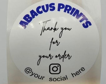 5 dimensioni, Ringraziamento per piccole imprese, Etichette adesive per prodotti di imballaggio di scatole, Social media, Sigilli per buste, Promozione aziendale, Branding, Personalizzato
