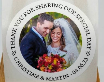 Personalised Photo Stickers Labels, Wedding Stickers, Photo Labels, Party Stickers, Personalised, Custom, Celebration Labels, Pictures