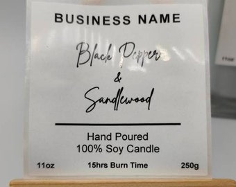 Personalised Custom Candle Wedding Favor Stickers Labels, Custom Made, Personalised, Container Stickers, Candle Making, Candle Custom Labels
