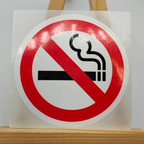 Large No Smoking Stickers Labels, Premium Gloss White, Health Aware, Promote, Awareness, Stop Smoking Labels, Warning Labels Stickers