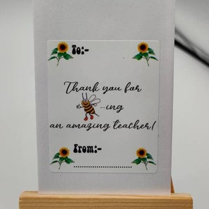 Teacher Sunflower Envelope with Seeds, Pocket Envelopes, Thank You Teacher Gifts, Teacher Appreciation, Teaching Assistant, Nursery Gift
