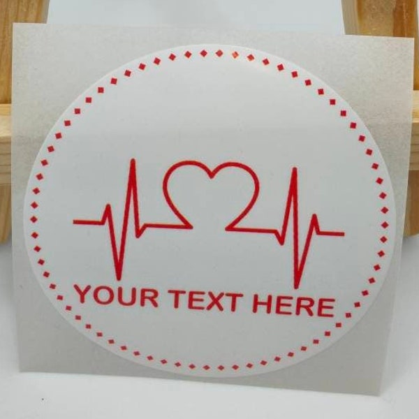 5 Sizes Heart Foundation Awareness Emblem Stickers Labels, Premium Gloss White, Health Aware, Awareness, Running Stickers, Event Stickers