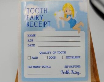 Tooth Fairy Receipt, White Envelopes, School Children, Nursery, Teeth Loss, Pre School, Day Care, Child Care, Baby Teeth Loss, Dentist