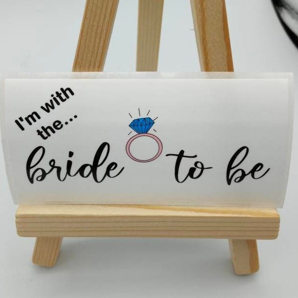 I'm With The...Bride To Be Mini Champagne/Prosecco Bottle, White Labels Wedding, Freixenet, Hen Party, Celebration, Party, Freixenet 20cl