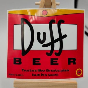 Duff Beer Can, Bottle, Labels, Drink Favor, Wedding Booze, Wedding, 330ml, Birthday, Celebration, Party, Gift, Alcohol, Can Labels, Stickers