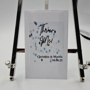 Coriandoli di nozze Lanciami Buste personalizzate tascabili, Matrimonio, Felice, Sentimenti, Amore, Mi manchi, Persone care, Ricordi