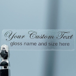 Duidelijke aangepaste waterbestendige lipgloss, etiketten balsem cosmetische stickers, lipglossverpakking, stickervel kleine gunst, branding, logo, merk