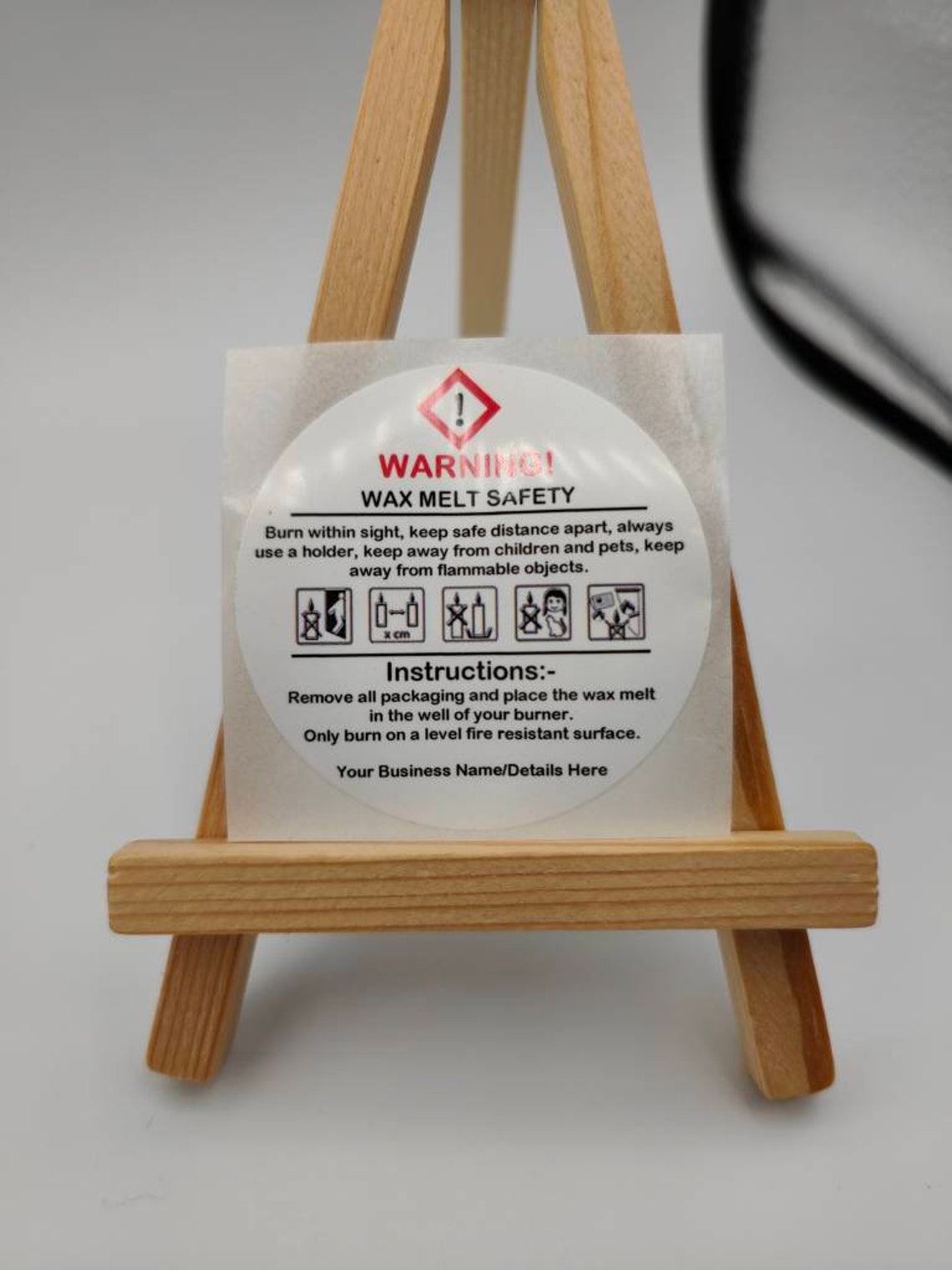 Candle CLP Warning Stickers Labels, Box Packaging Product Stickers ...