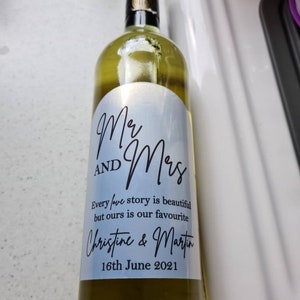 Étiquettes personnalisées de bouteilles de vin pour mariage, étiquettes de bouteilles de vin de mariage personnalisées, LGBT, Champagne, M / M, M. et Mme, Mme / Mme, Verres