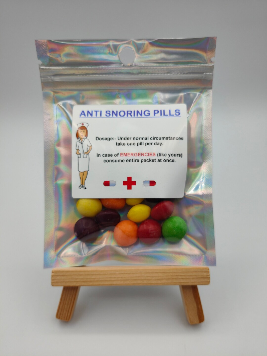 Fun Practical Joke Anti Snoring Pills, Sweets, Noisy Sleeper, Bag of