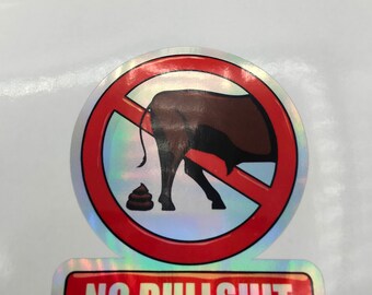 Warning No Bullshit Sign, Funny Signs, Office Signs, No Bullshit