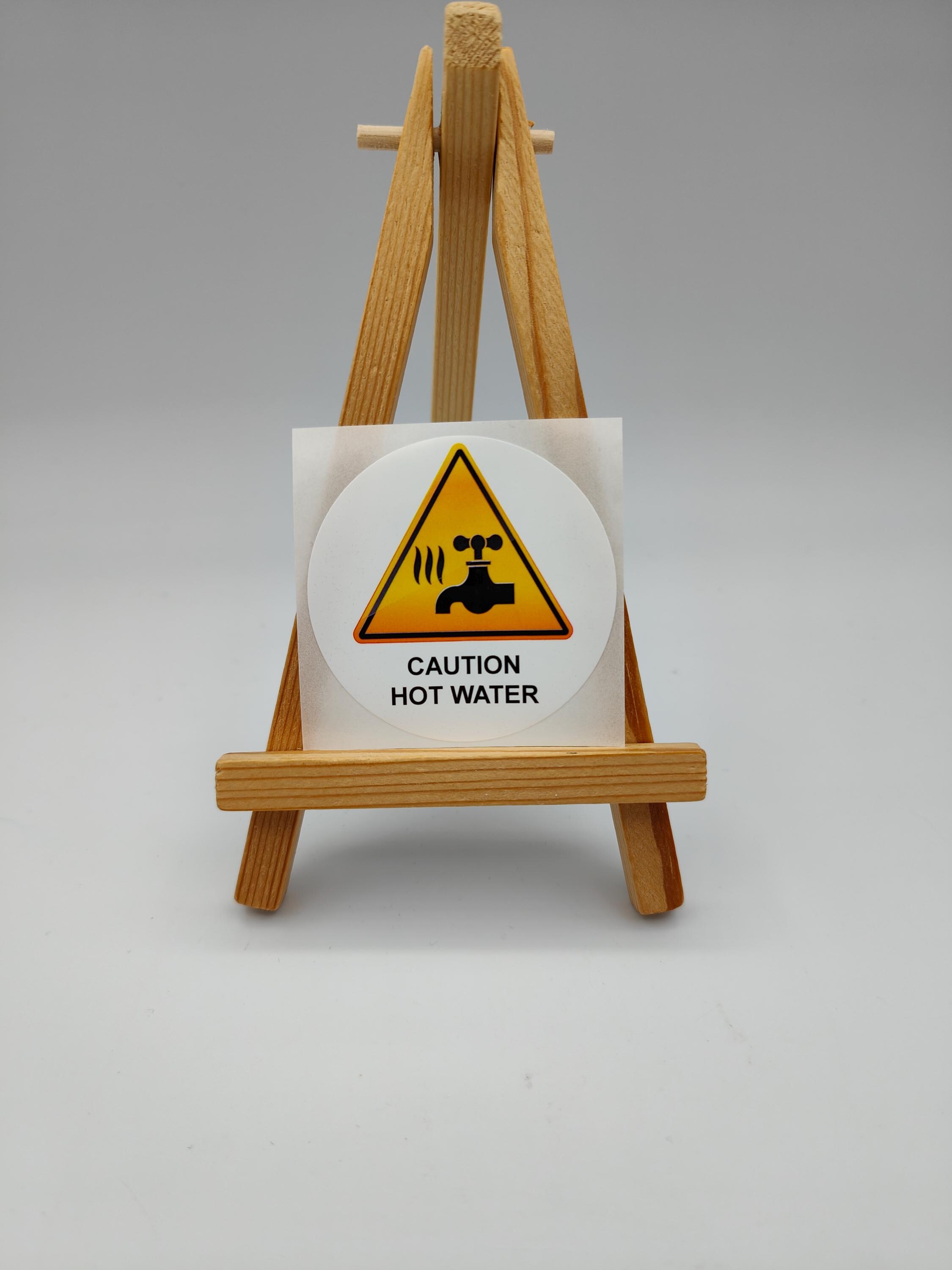 Caution Hot Water Sticker Label, Warning Labels, Danger, Burning Danger ...