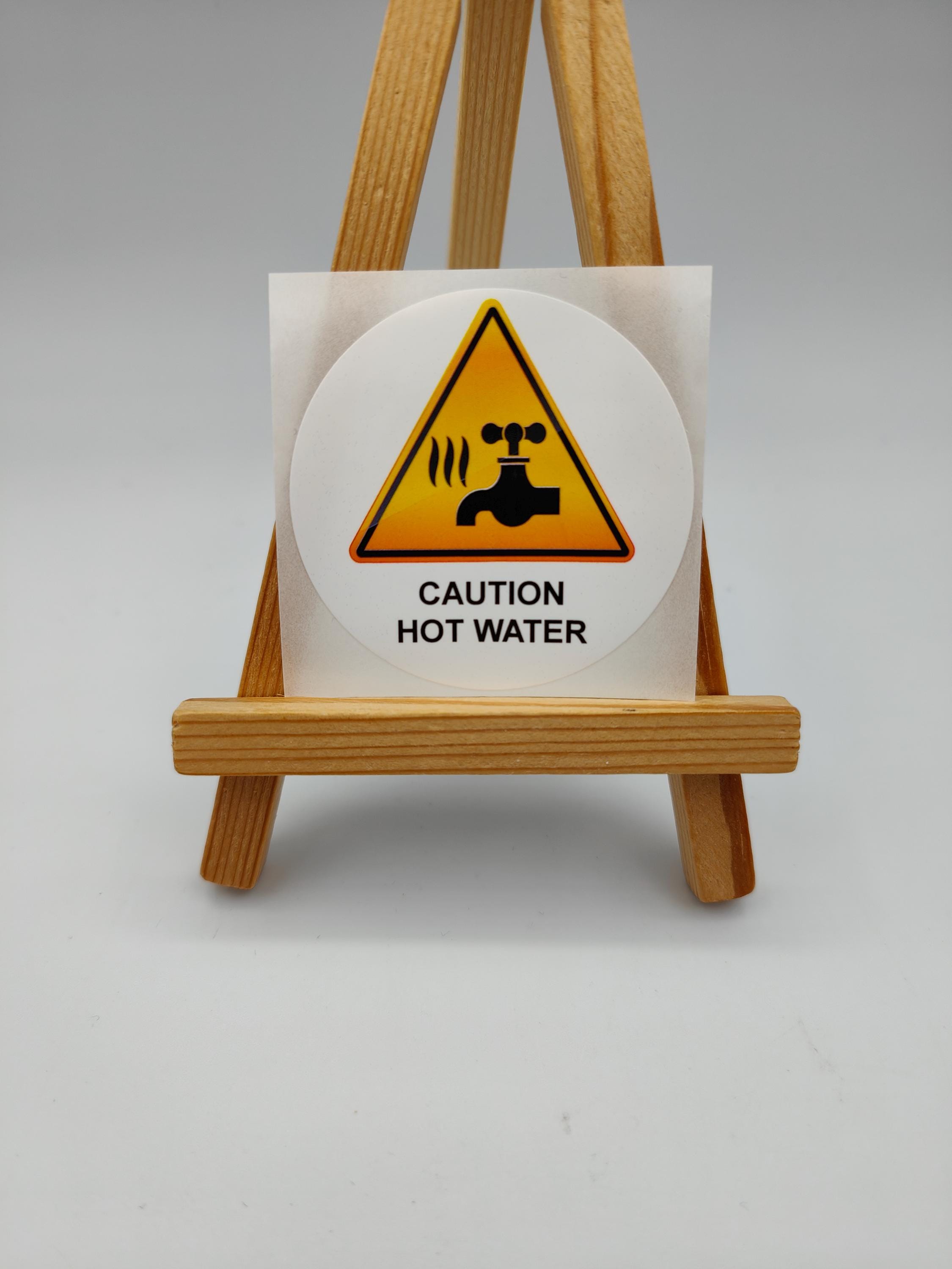 Caution Hot Water Sticker Label, Warning Labels, Danger, Burning Danger ...