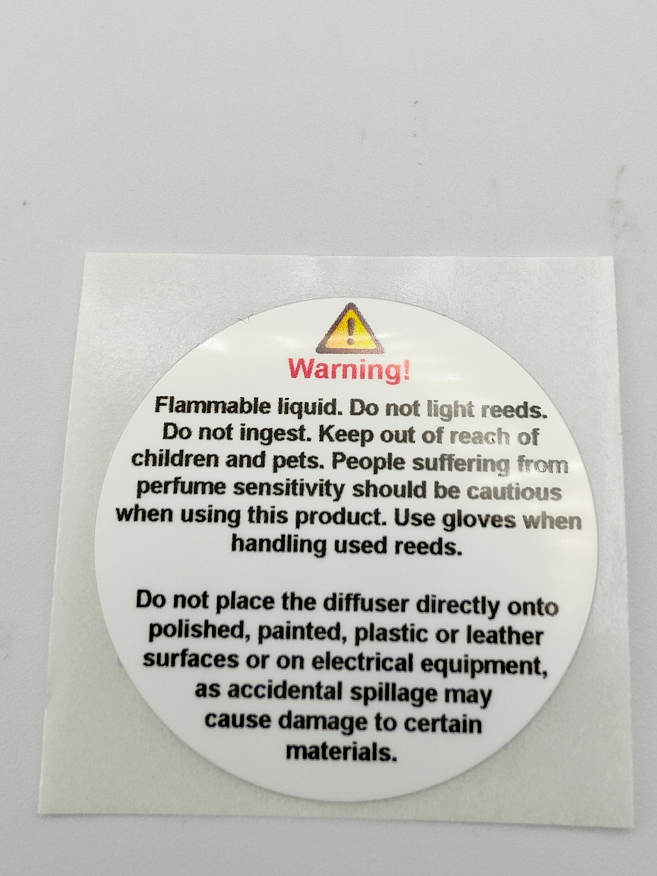 Diffuser CLP Warning Stickers Labels, Box Packaging Product Stickers ...
