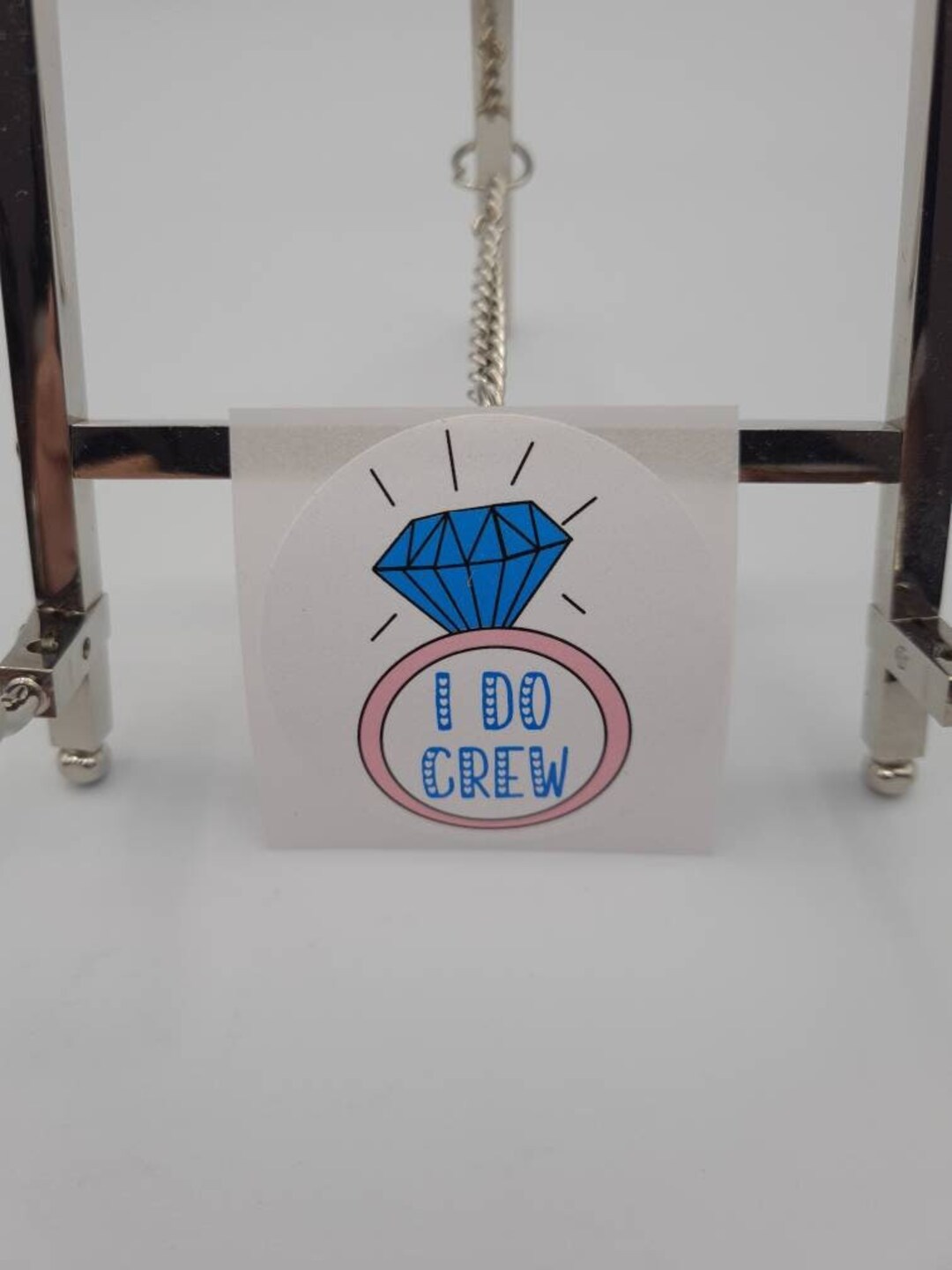 2 Sizes, I Do Crew, White Poly Labels for Wedding, Birthday ...