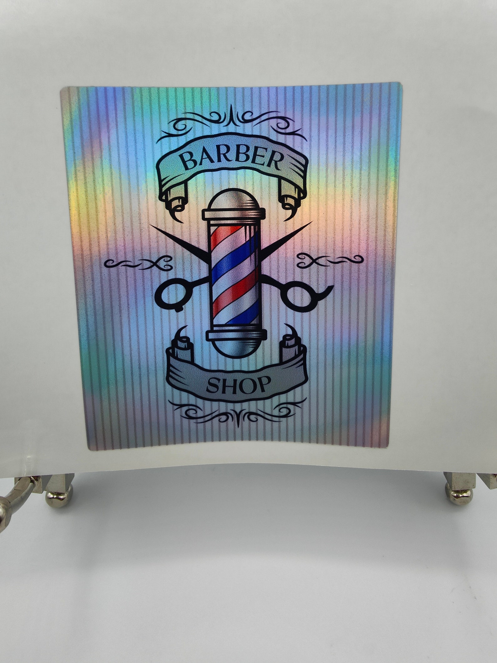 Barber Shop Sign Sticker, Hair Cutting, Shaving, Beard Trimming, Male ...